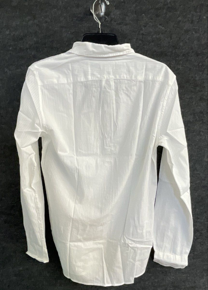 J.Crew Men's White Slim Fit Organic Cotton Textured Dress Shirt NWT Sz S