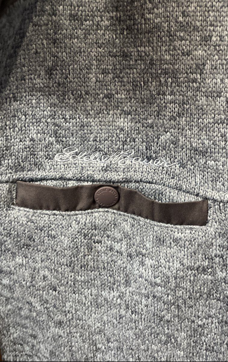 Eddie Bauer Men's Blue Twilight Heather Sweater Fleece 1/4 Zip Pullover NWT XL