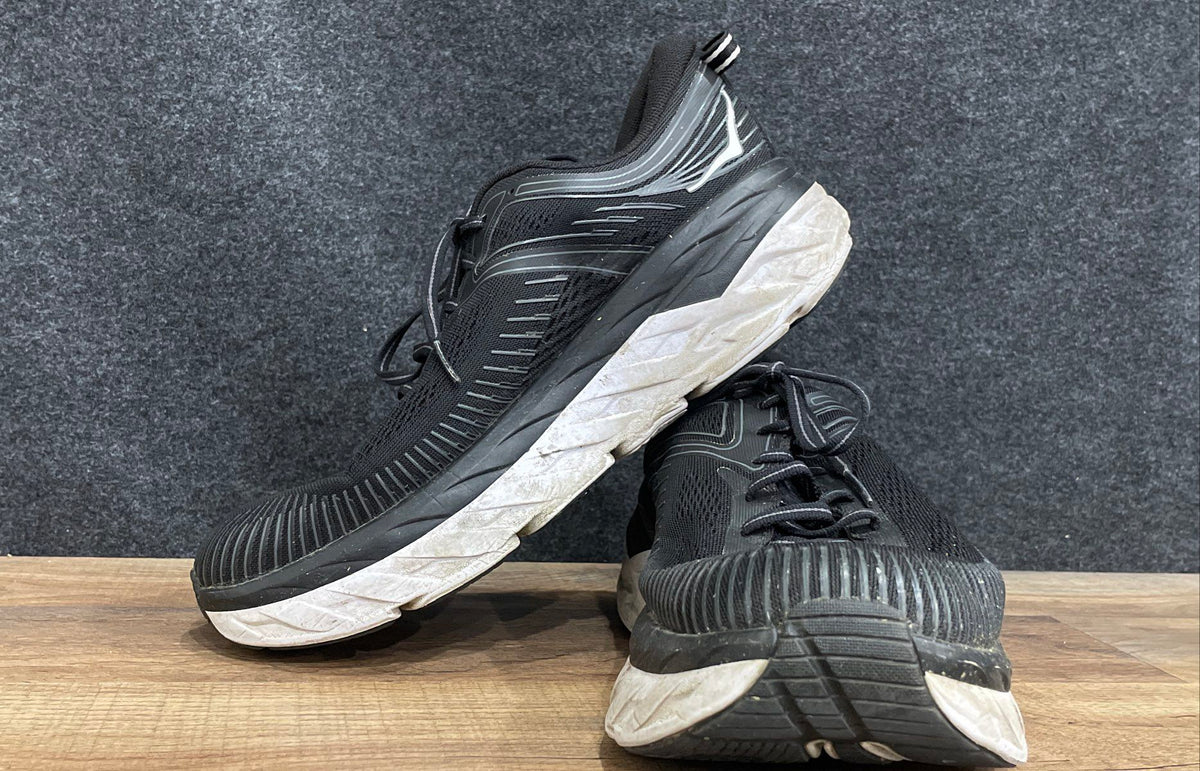 Hoka Bondi 7 Black White Men's Road Running Shoes Size 10D