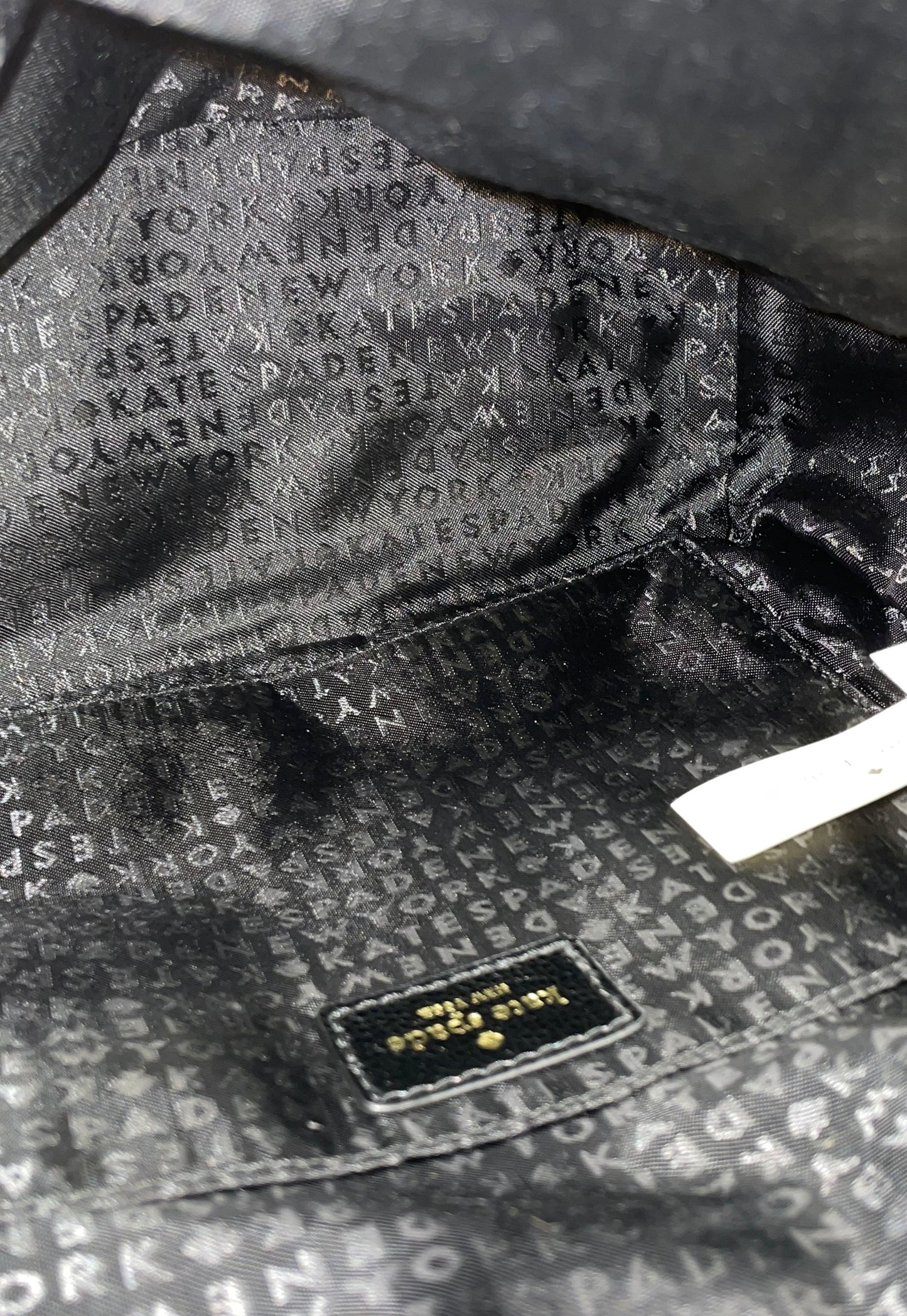 Kate Spade New York Black Dawn Place Velvet Sammi Backpack Gold Hardware
