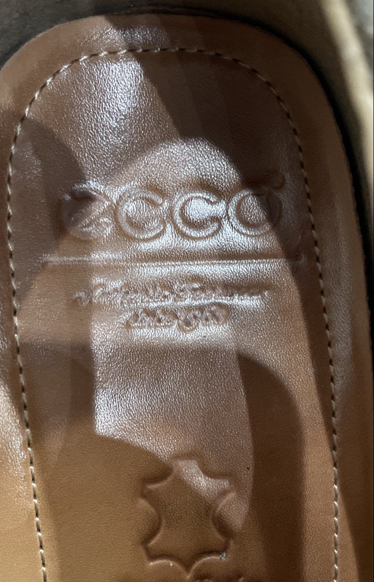 Ecco 660804 Grey Suede Moc Toe Lace Up Derby Dress Shoes Size 44 EU 10-10.5