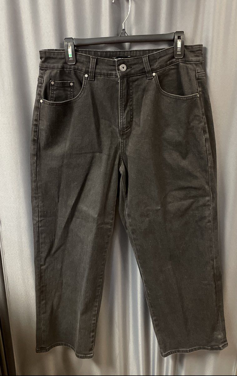Universal Standard Women's Black Straight Leg Stretch Jeans Sz 12