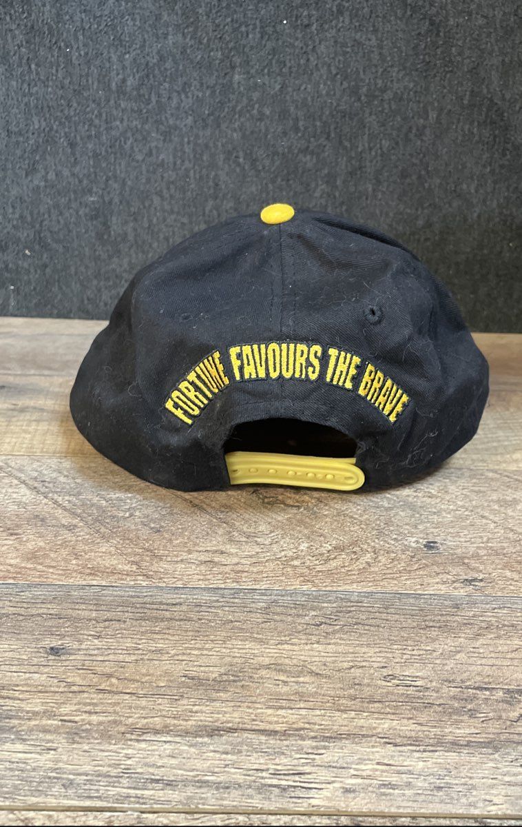 Headrush Snapback Hat Black Yellow Zach DiPaolo Autographed Unauthenticated