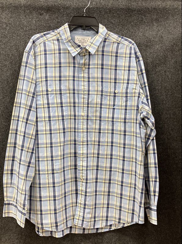 Nautica Men's Lot of 3 Multicolor Plaid Long Sleeve Button Down Shirts Sz XL