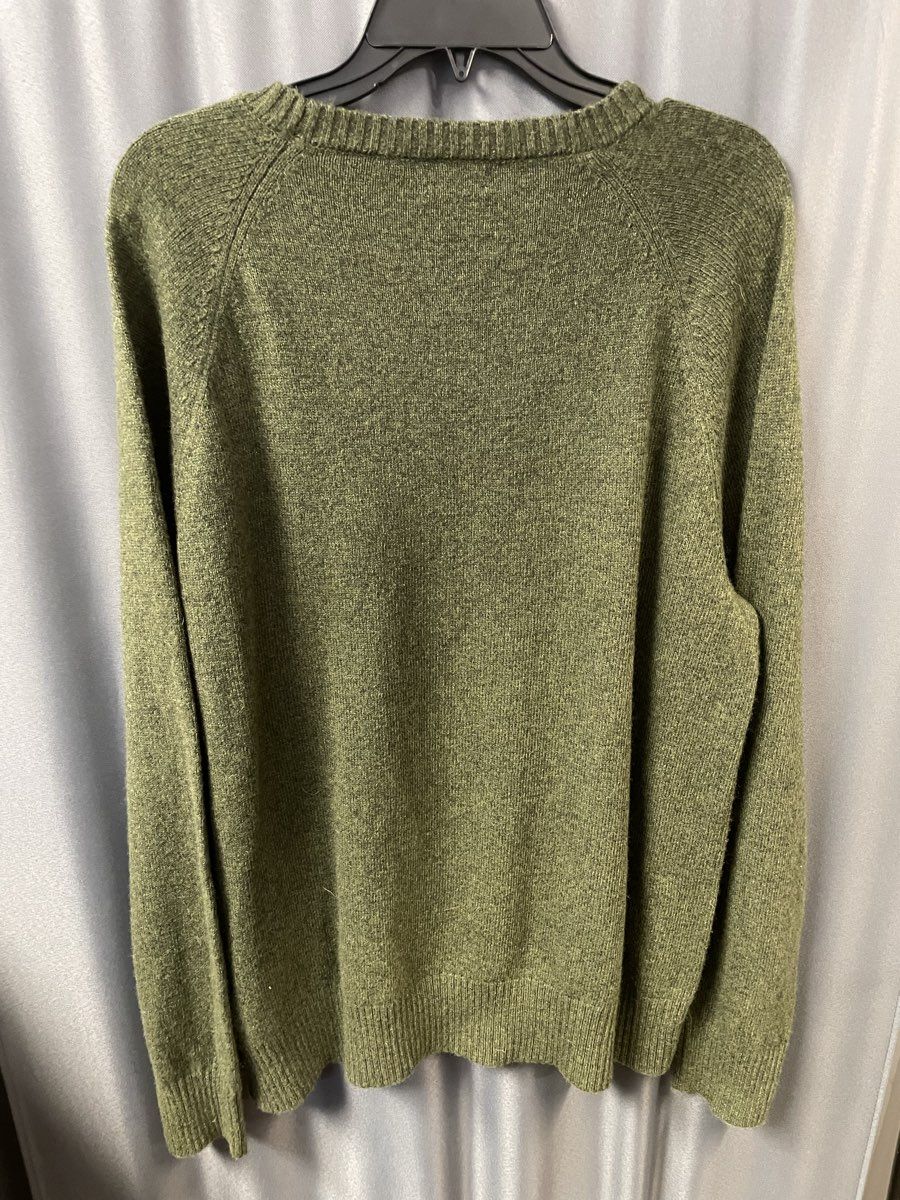 J. Crew Men's Olive Green Lambs Wool Blend Raglan Crewneck Sweater XL NWT