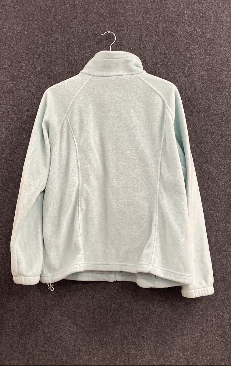 Columbia Women's Benton Springs Full Zip Fleece Jacket Light Blue Size 1X