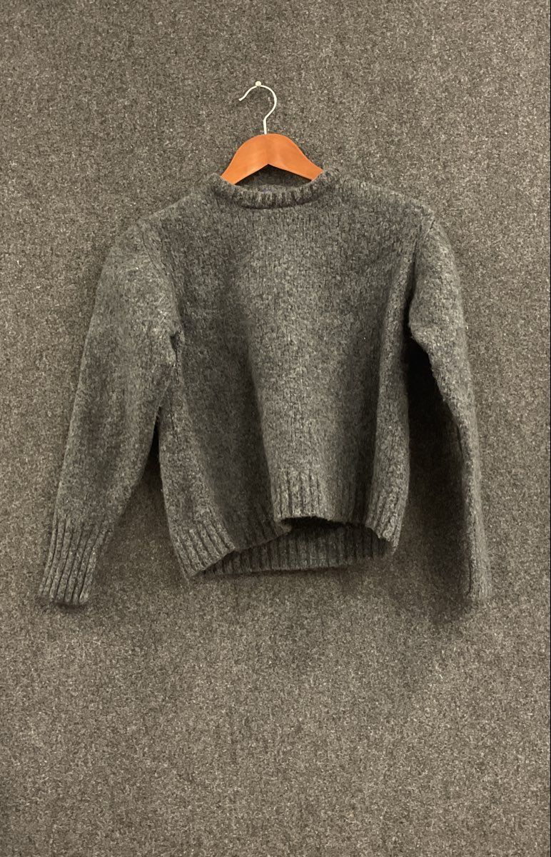 Vintage 80s Woolrich Men's Gray Chunky Knit Crewneck Sweater Sz XL
