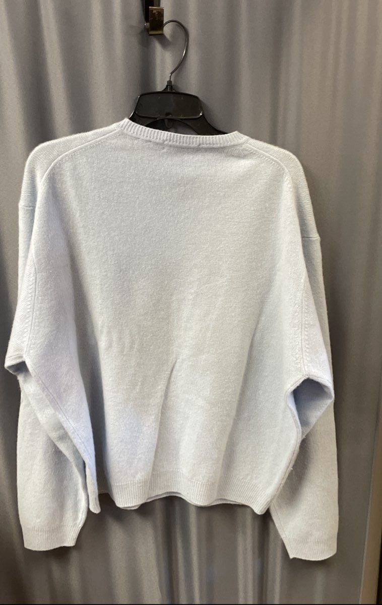 John Ashford Men's Light Blue 100% Cashmere V-Neck Sweater Size XL