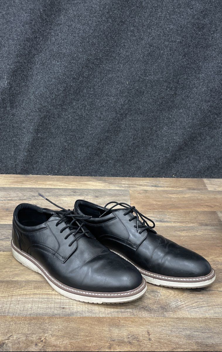 Vostey Men's Casual Dress Oxfords Black White Hybrid Lifestyle Shoes