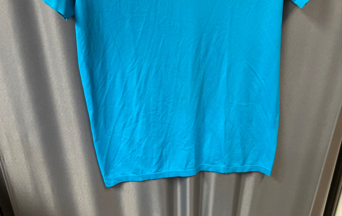 Gymshark Men's Vital Seamless 2.0 Workout Shirt Turquoise Short Sleeve Sz S