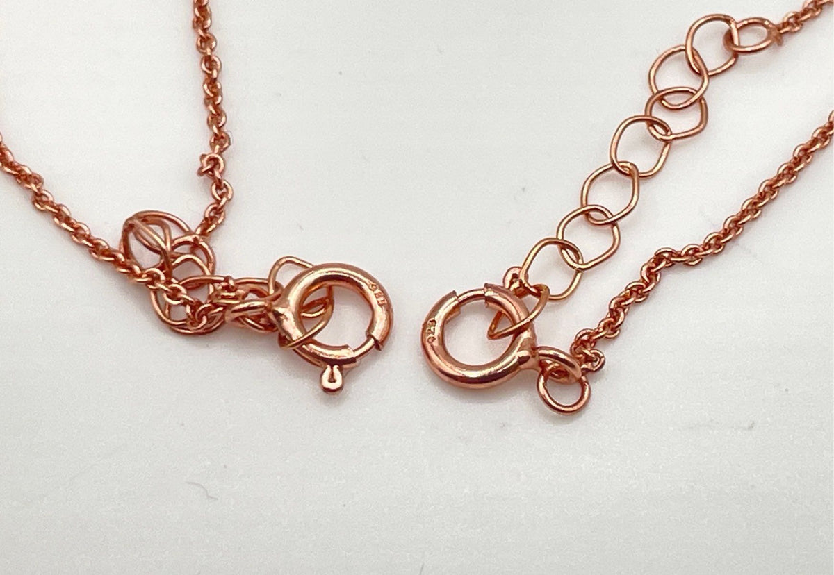 Lot Of Two 925 Sterling Silver Rose Gold Tone Beaded Ankle Bracelets 4.7g