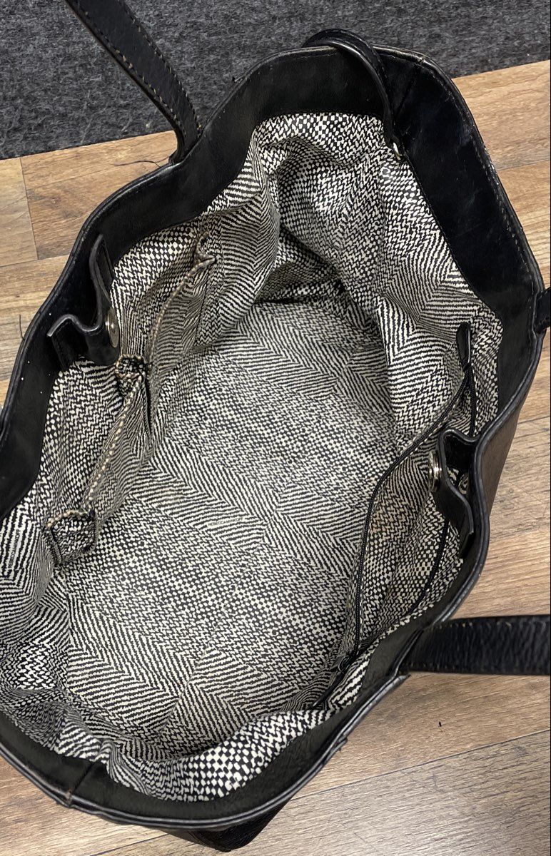 Rebecca Minkoff Black Leather M.A.B. Morning After Tote Bag with Pouch