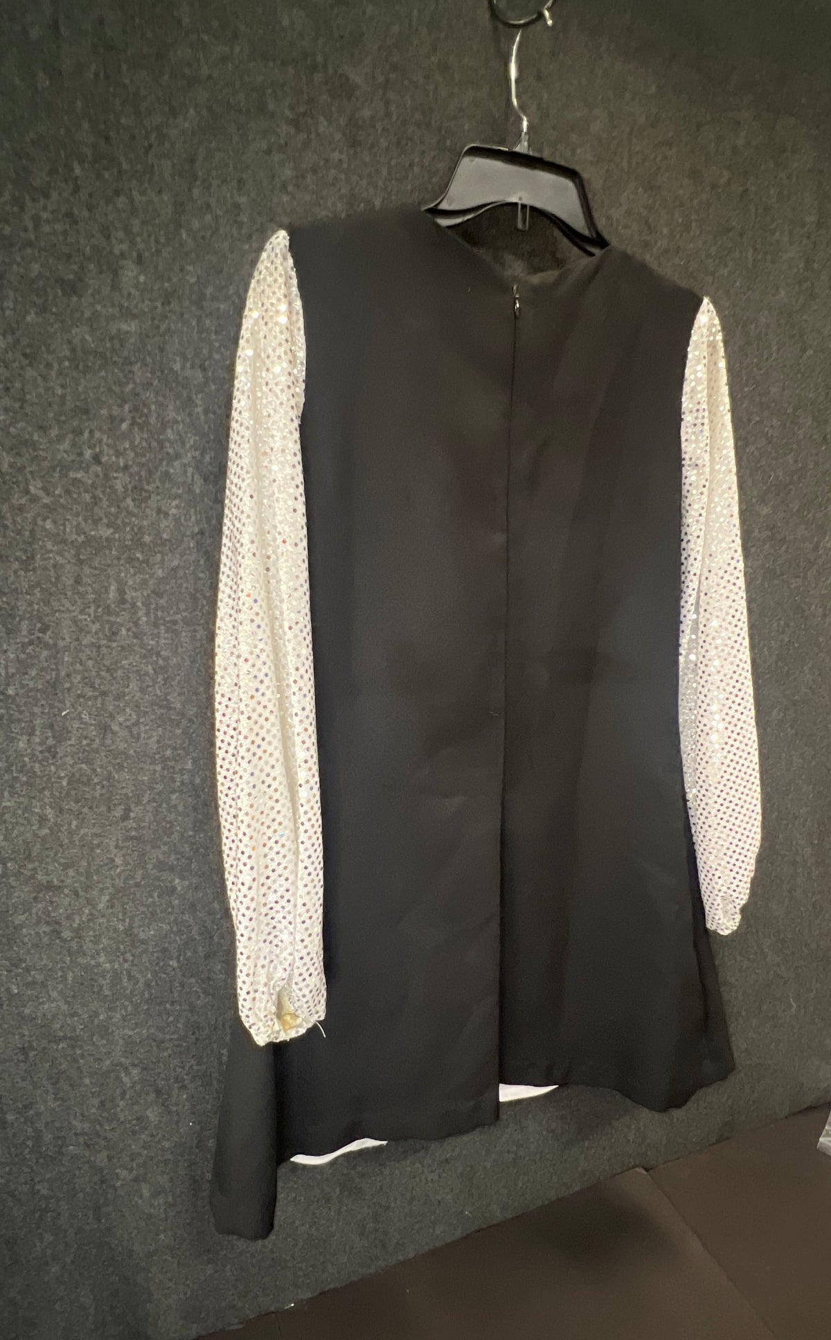 Vintage 90s Simco Formalwear Women's Black Silver Sequin Evening Top Sz 8