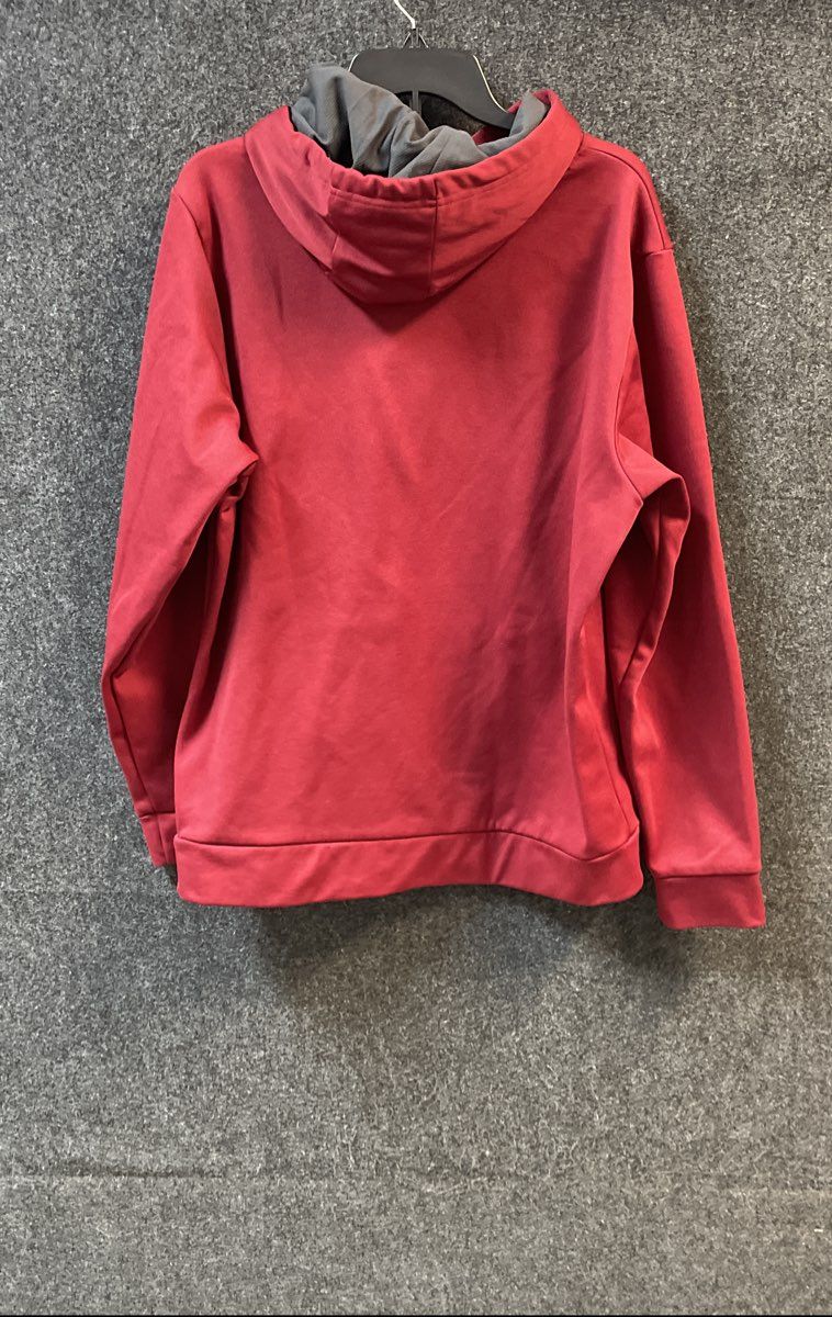 The North Face Men's Mountain Athletics Red Fleece Pullover Hoodie Pocket Sz L