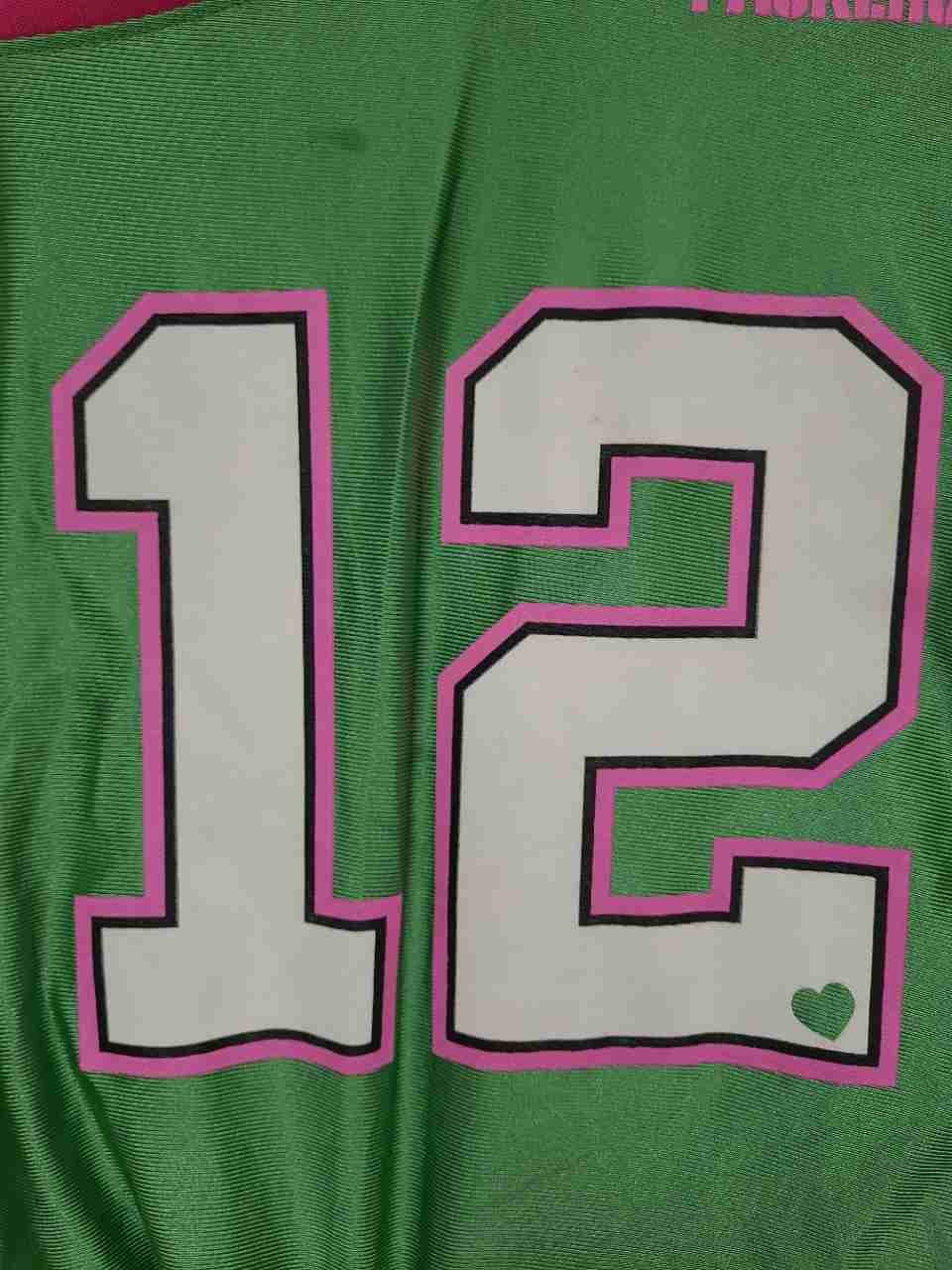 Reebok Women's Green Bay Packers Aaron Rodgers 12 Jersey Green Pink Sz S