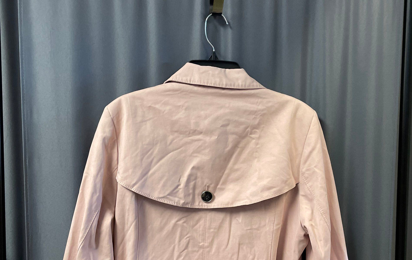 Black Rivet Women's Pink Belted Trench Coat Storm Flap Button Front NWT Sz XL