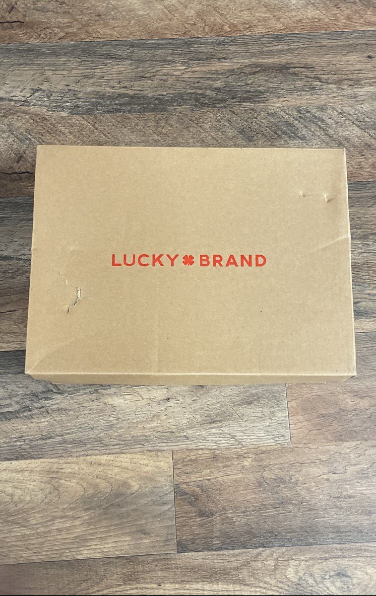 Lucky Brand Joal Tan Suede Open Toe V-Cut Ankle Bootie Size 7
