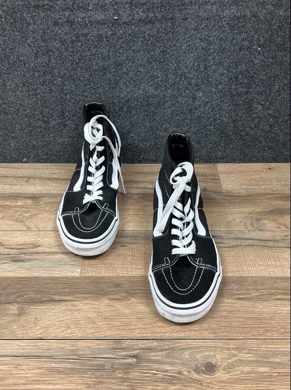 Vans Sk8-Hi Black White Classic High Top Sneakers Men's 7 Women's 8.5