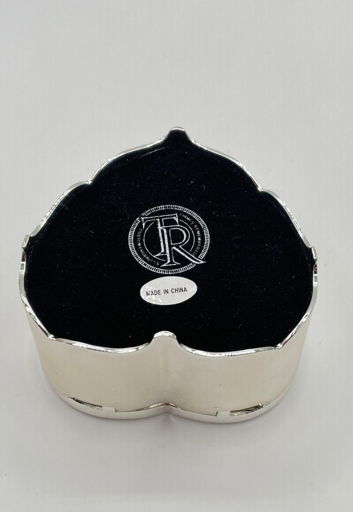 Things Remembered Silver Tone Engraved Mirror Heart Jewelry Box (In Box) 265.2g