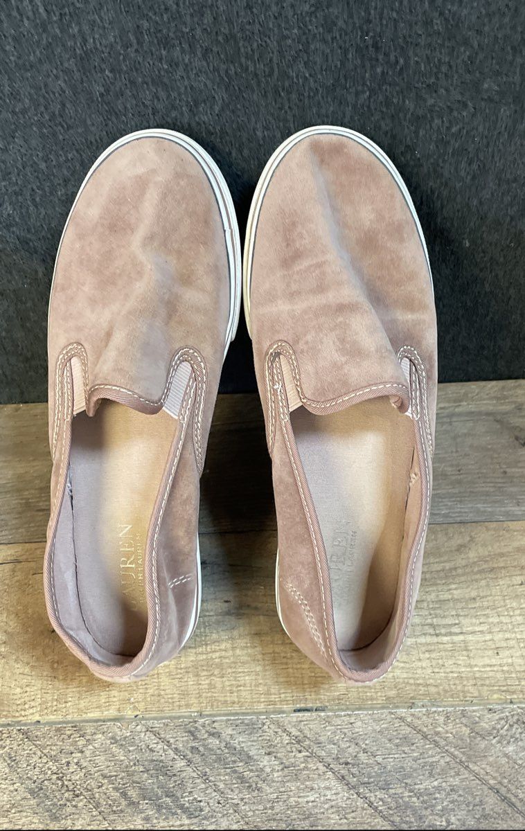 Lauren Ralph Lauren Janis Dusty Rose Slip-on Sneakers Women's Size 8B