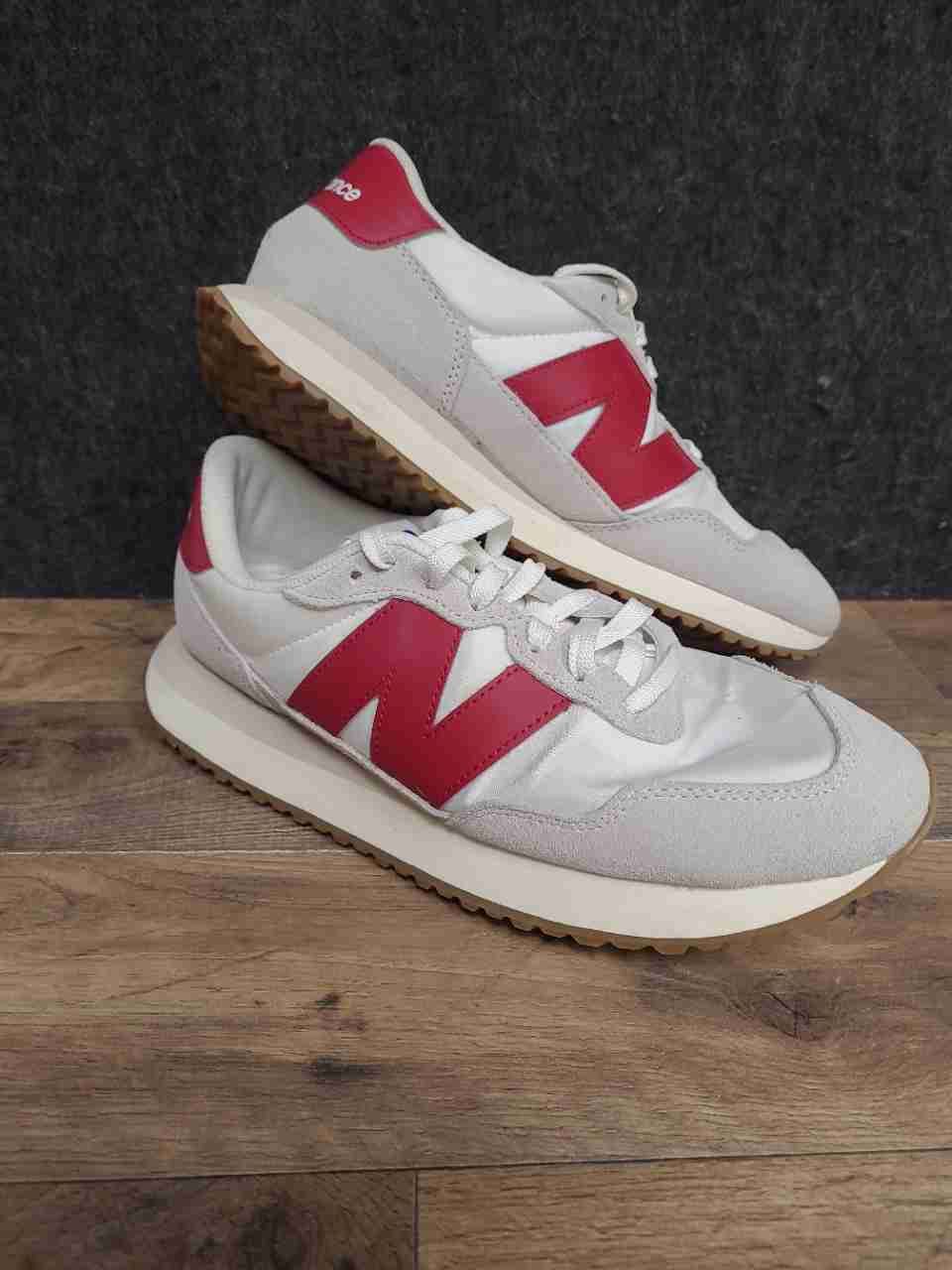 New Balance 237 White Red Gum Men's Lifestyle Sneakers MS237RG Size 11