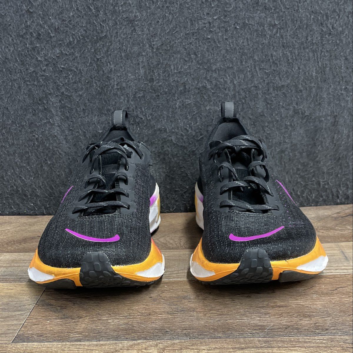Nike ZoomX Invincible Run Flyknit 3 Black Multi-Color Running Shoes Size 8