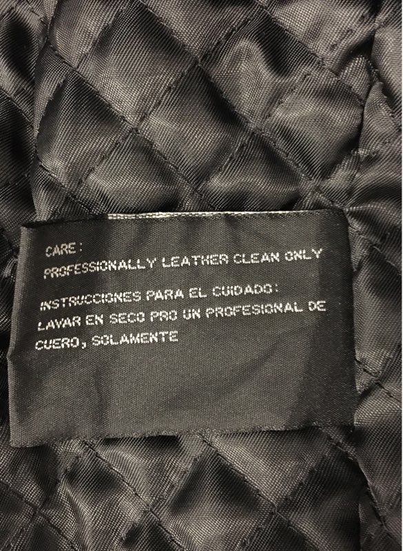 Claiborne Men's Black Lambskin Leather Jacket Button Up Quilted Lined Sz L