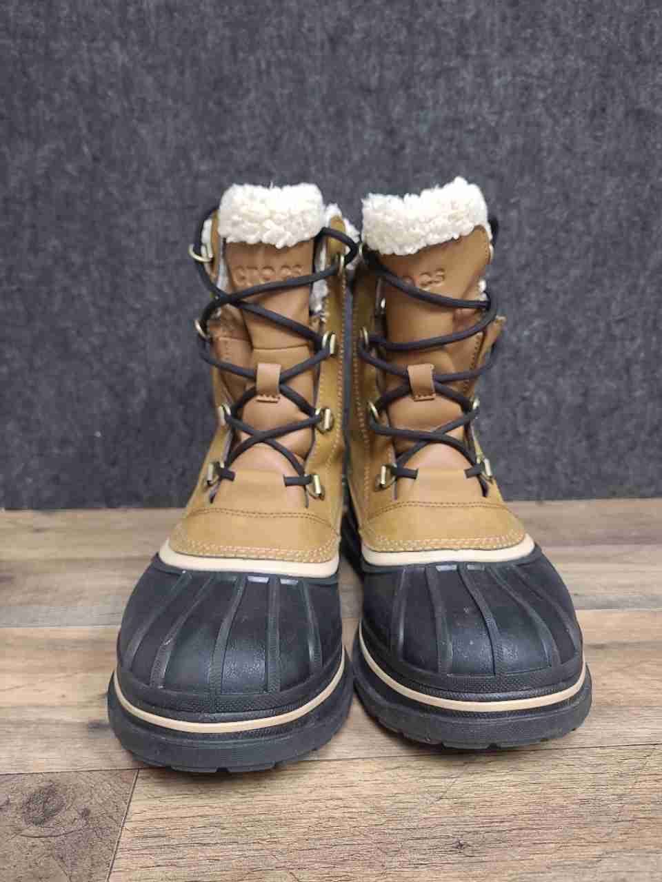 Crocs AllCast II Luxe Waterproof Snow Duck Boots Wheat Black Men's Size 8