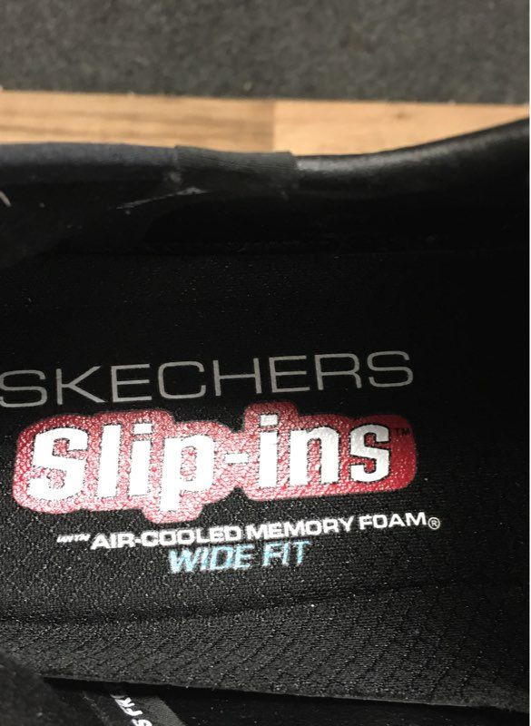Skechers Hands Free Slip-ins Court & Classic Black White Men's Size 12 Wide Fit