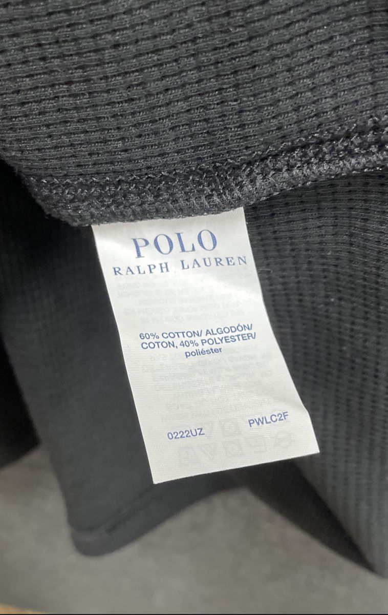 Polo Ralph Lauren Men's Black Waffle Knit Thermal Sleepwear Shirt Sz 2XL