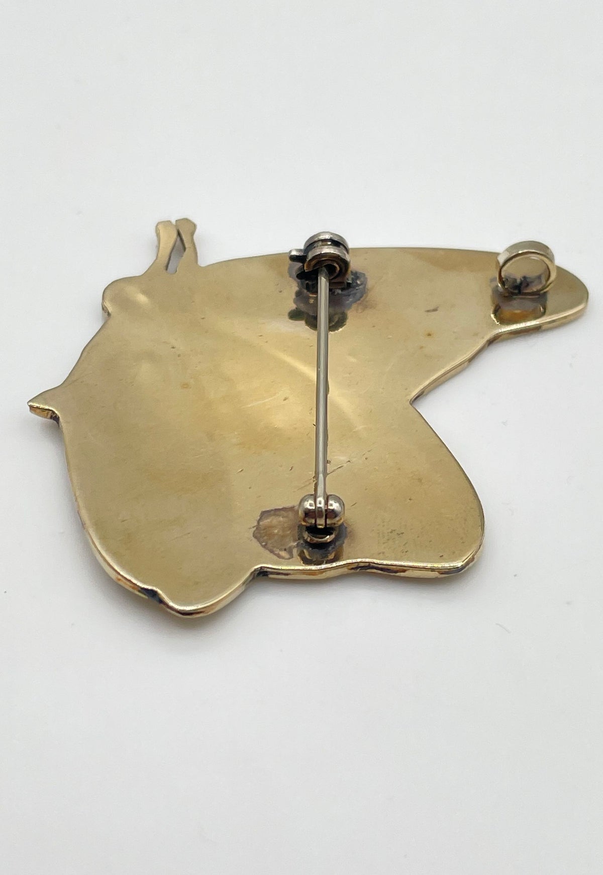 Silver Tone Abalone Inlay Butterfly Brooch Pin Pendant 9.4g *NPM*