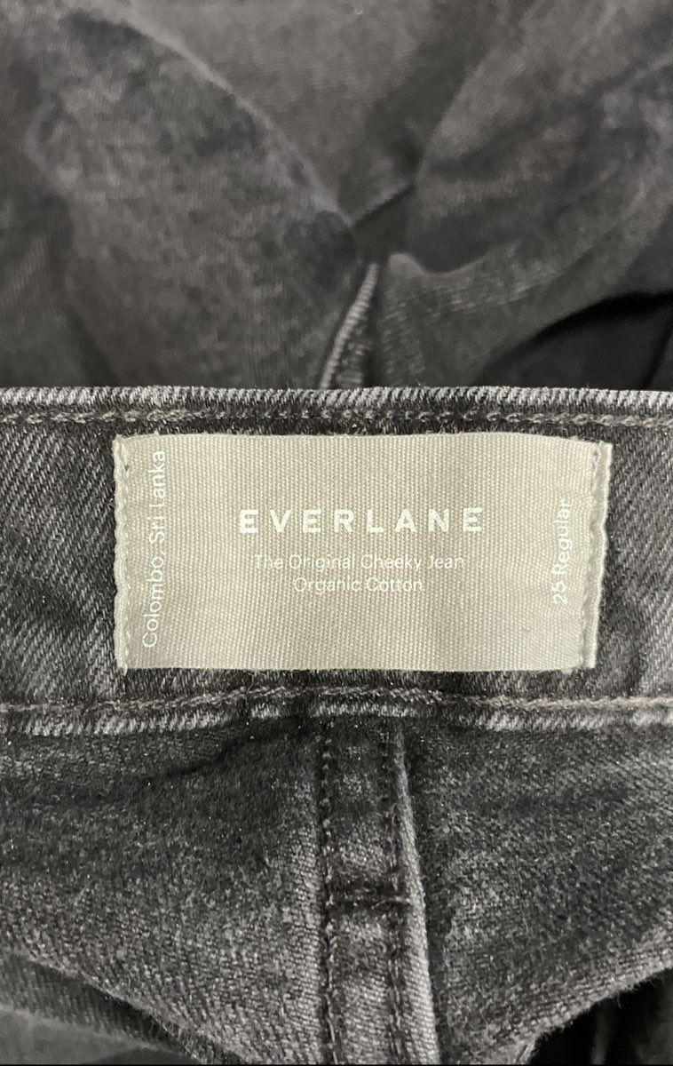 Everlane Women's The Original Cheeky Jean Washed Black High Rise Sz 25 Regular