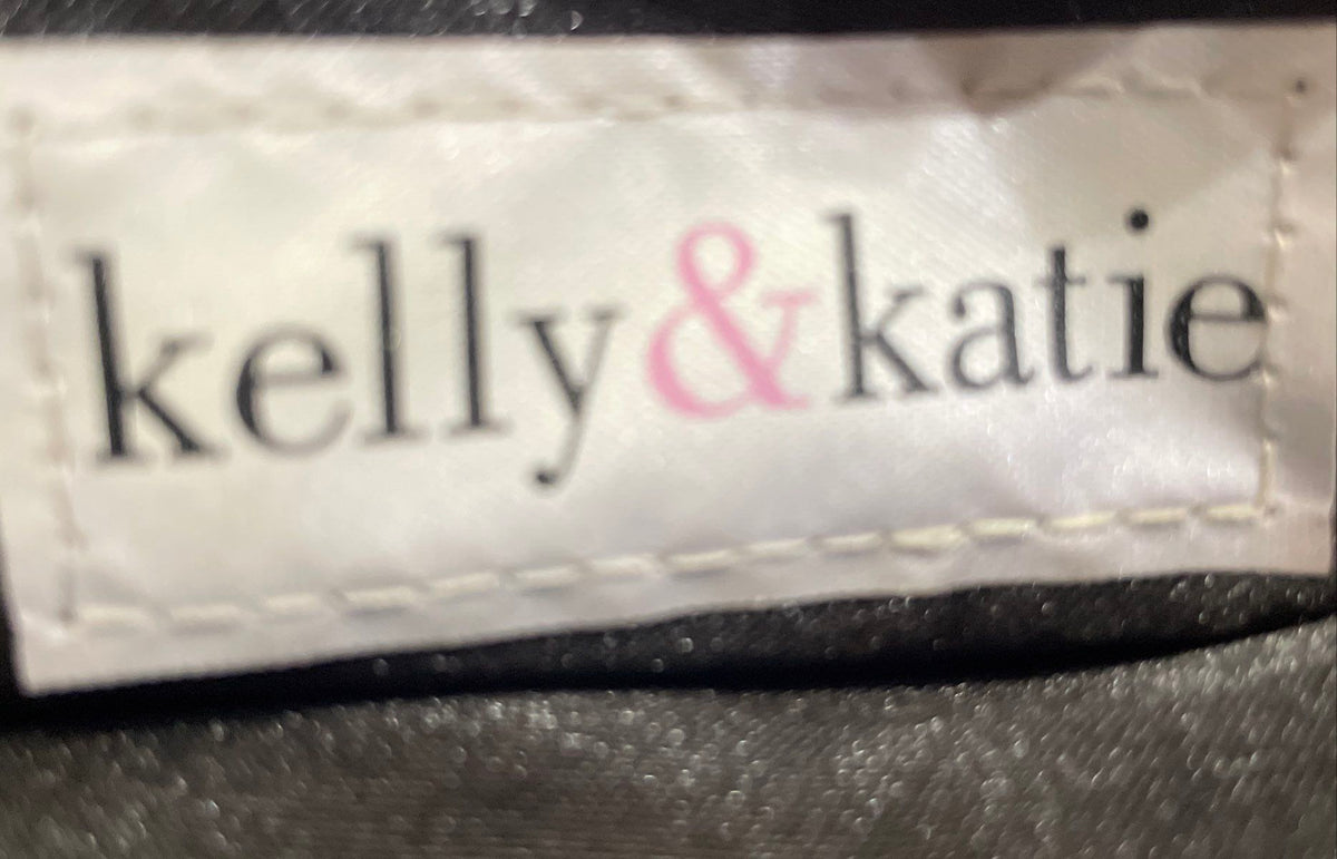 Kelly & Katie White Floral Glossy Latex Envelope Clutch Handbag Gold Trim