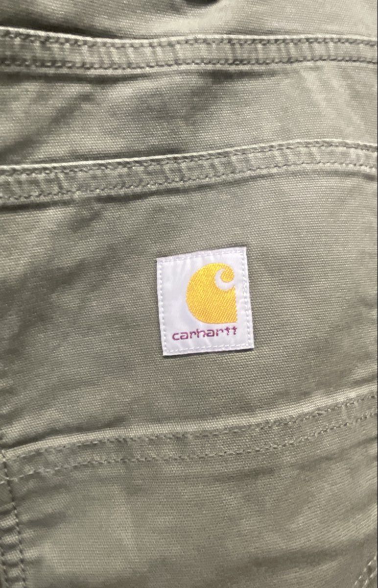 Carhartt Men's Rugged Flex Relaxed Fit Canvas 5-Pocket Work Pants Moss Sz 34x30
