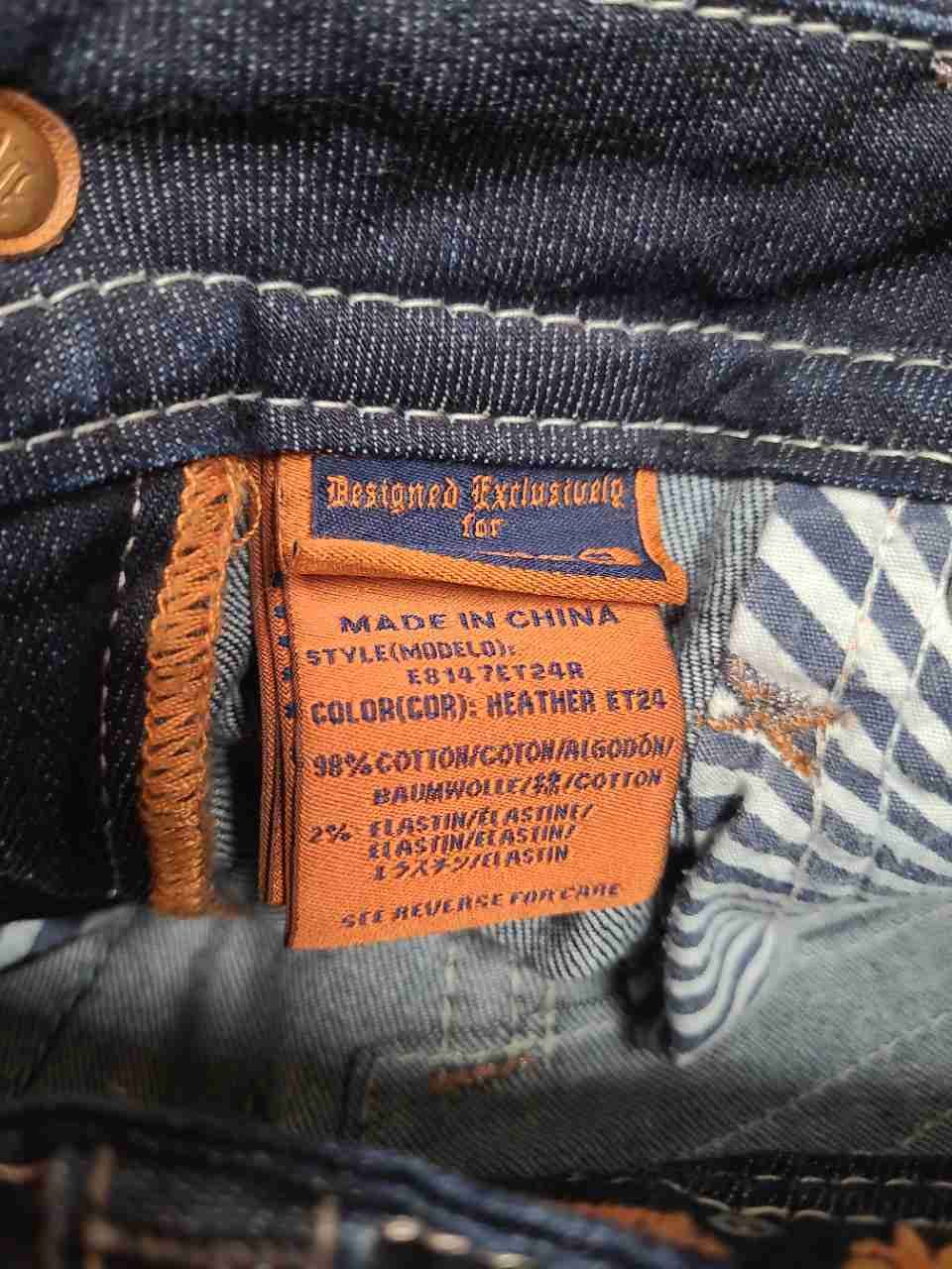 Rock Revival Women's Heather Easy Straight Dark Wash Flap Pocket Jeans Sz 27