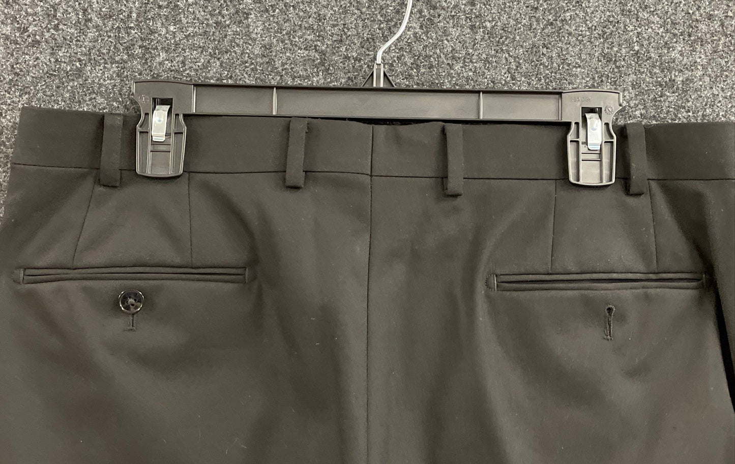 Calvin Klein Men's Black Flat Front Dress Pants Poly Rayon Blend 36x30