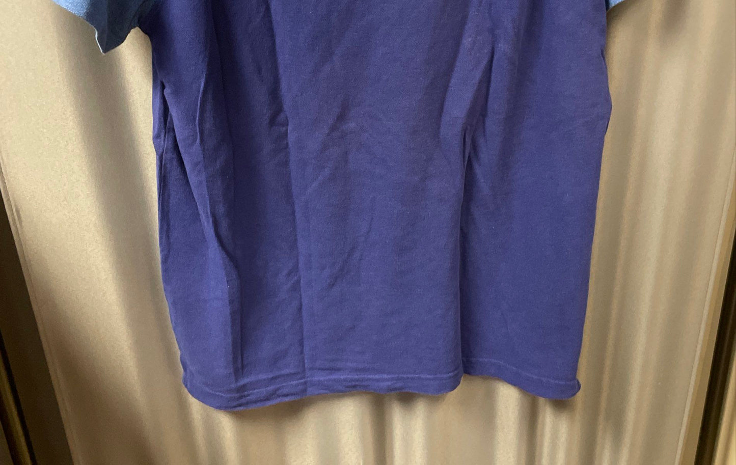 Banana Republic Men's Two Tone Blue Organic Cotton Pique Polo Shirt Size L