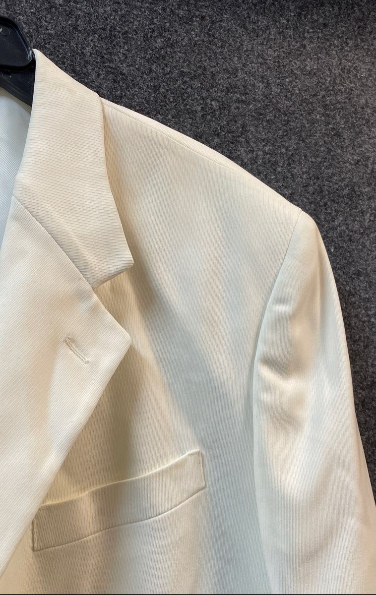 Vicci Uomo Men's White Italian Design 4-Button Solid Blazer Jacket Sz 44L