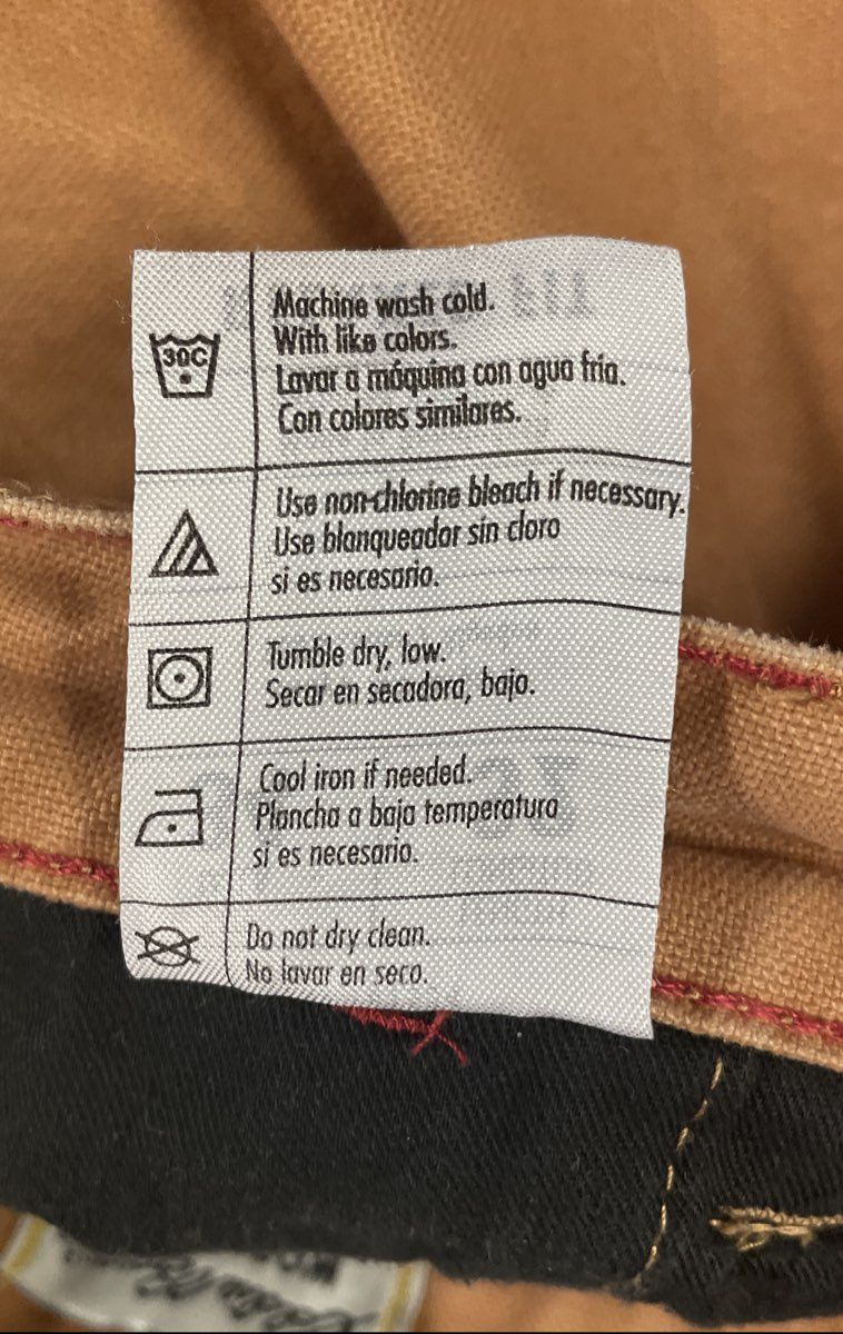 Eddie Bauer Workwear Carpenter Utility Canvas Pants Tan Sz 34