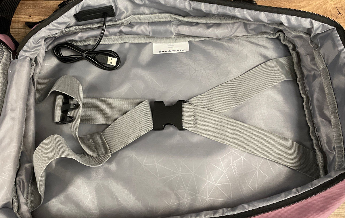 Traveler's Choice Pink Modern Laptop Commuter Backpack Bag Padded Straps