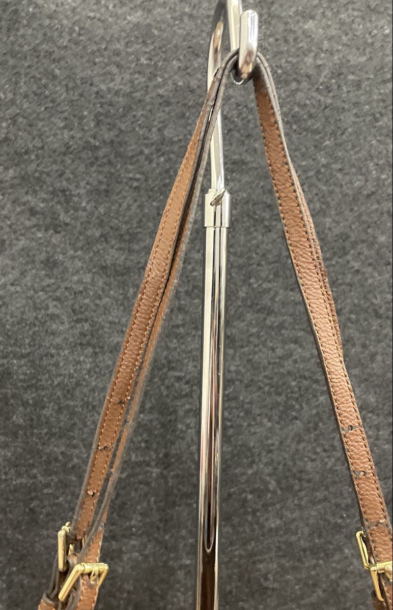 Nicole by Nicole Miller Brown Pebbled Tote Shoulder Bag Gold Hardware