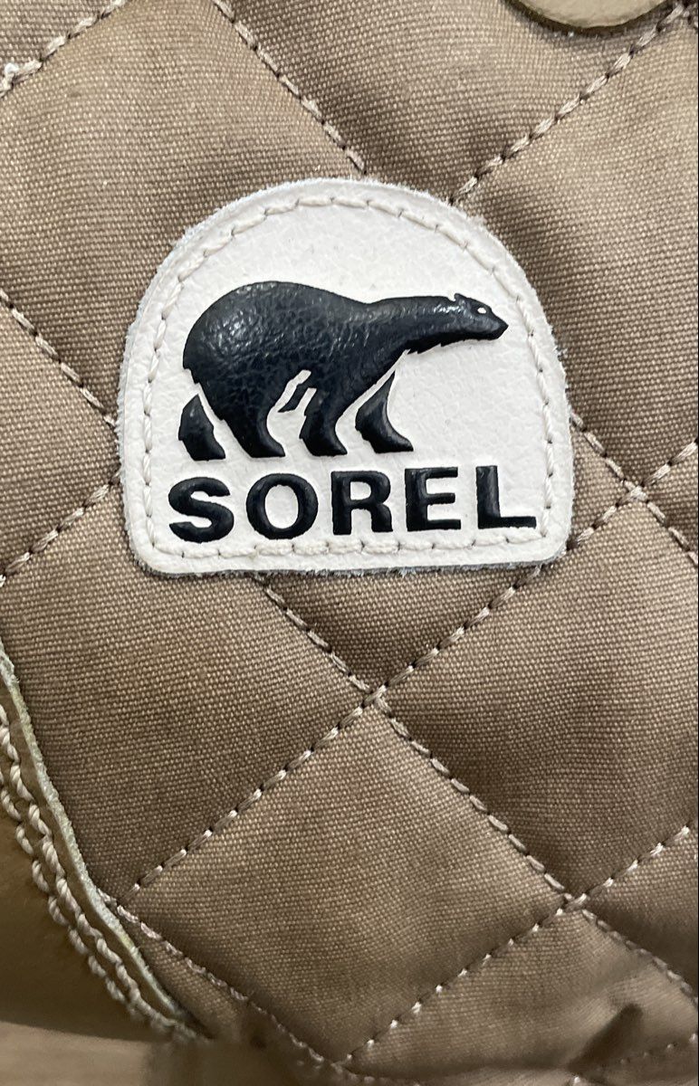 Sorel Tofino Women's Tan Red Quilted Faux Fur Waterproof Winter Boots Size 8