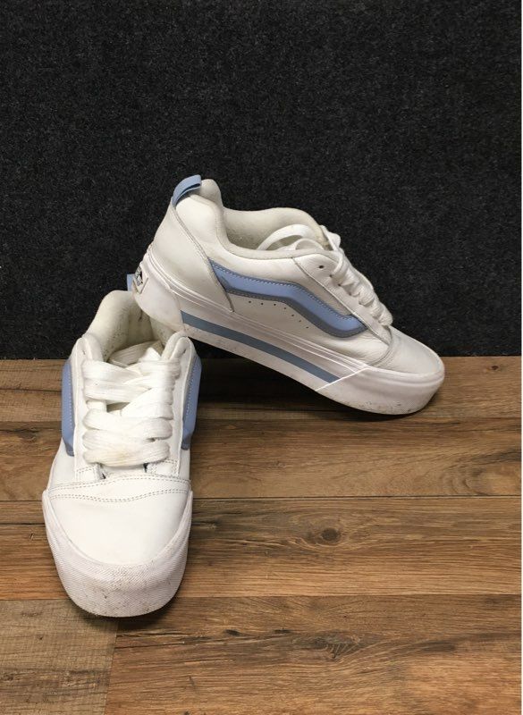 Vans Knu Stack White Light Blue Chunky Platform Sneakers Men's Size 10