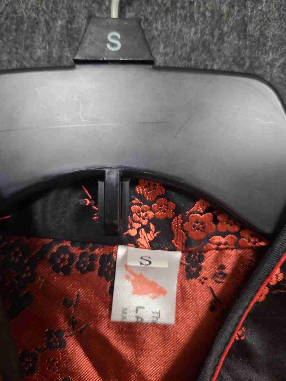 7Fairy Women's Black Red Floral Satin Cheongsam Qipao Dress NWT Sz 2