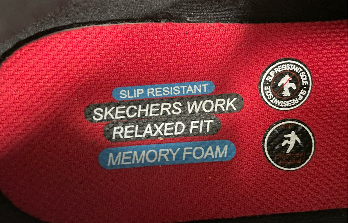 Skechers Work Squad SR Black Slip Resistant Work Shoes Women's Size 9