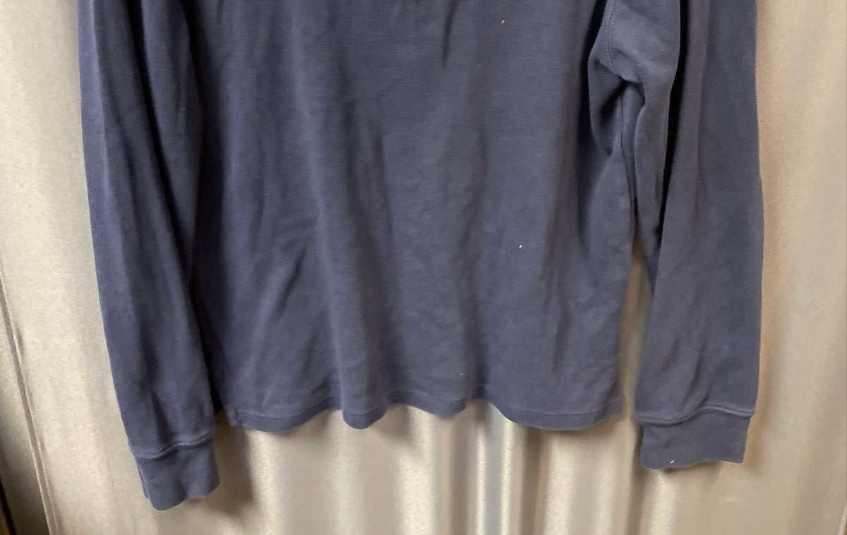 Polo Ralph Lauren Boys Navy Blue 1/4 Zip Cotton Pullover Sweater Sz L (14/16)