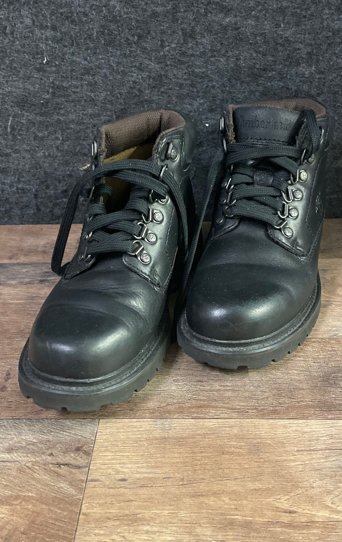 Timberland Field Boot 81307 Black Leather Mid Top Hiking Boots Men's Size 8.5