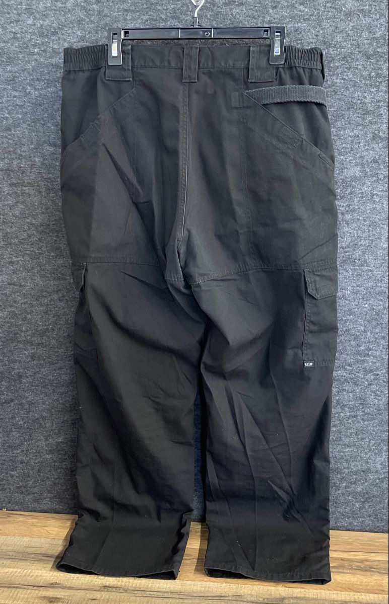 5.11 Tactical Men's Black Original Cotton Canvas Cargo Work Pants Size 36x32