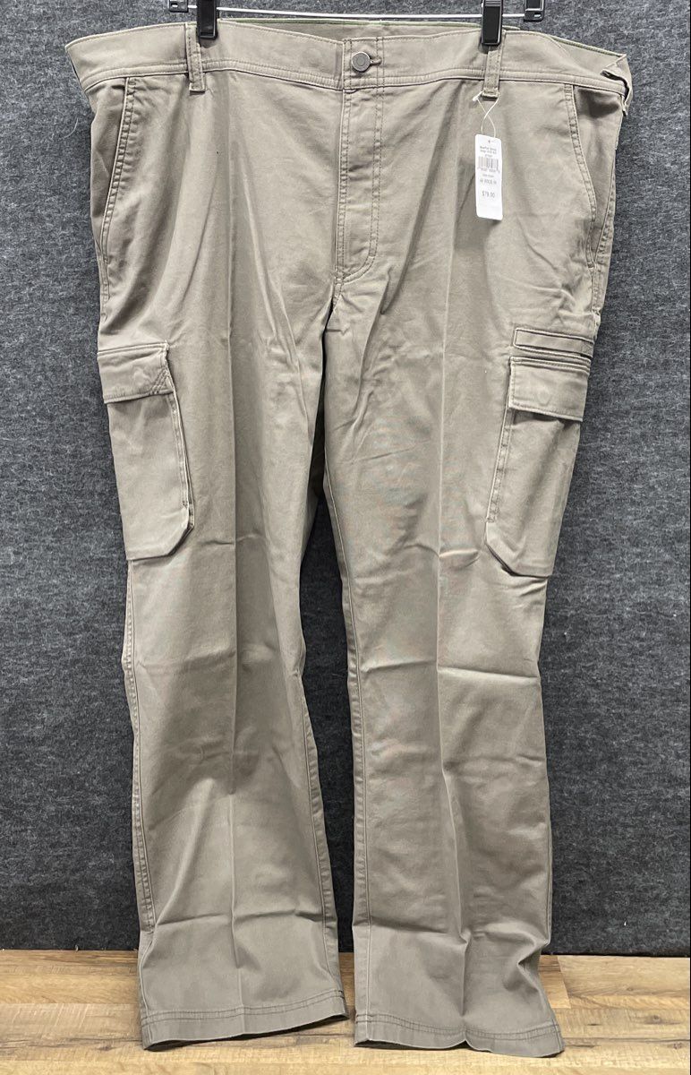 L.L. Bean Men's Dark Cinder Gray BeanFlex Canvas Cargo 2.0 Pants NWT Sz 44x32