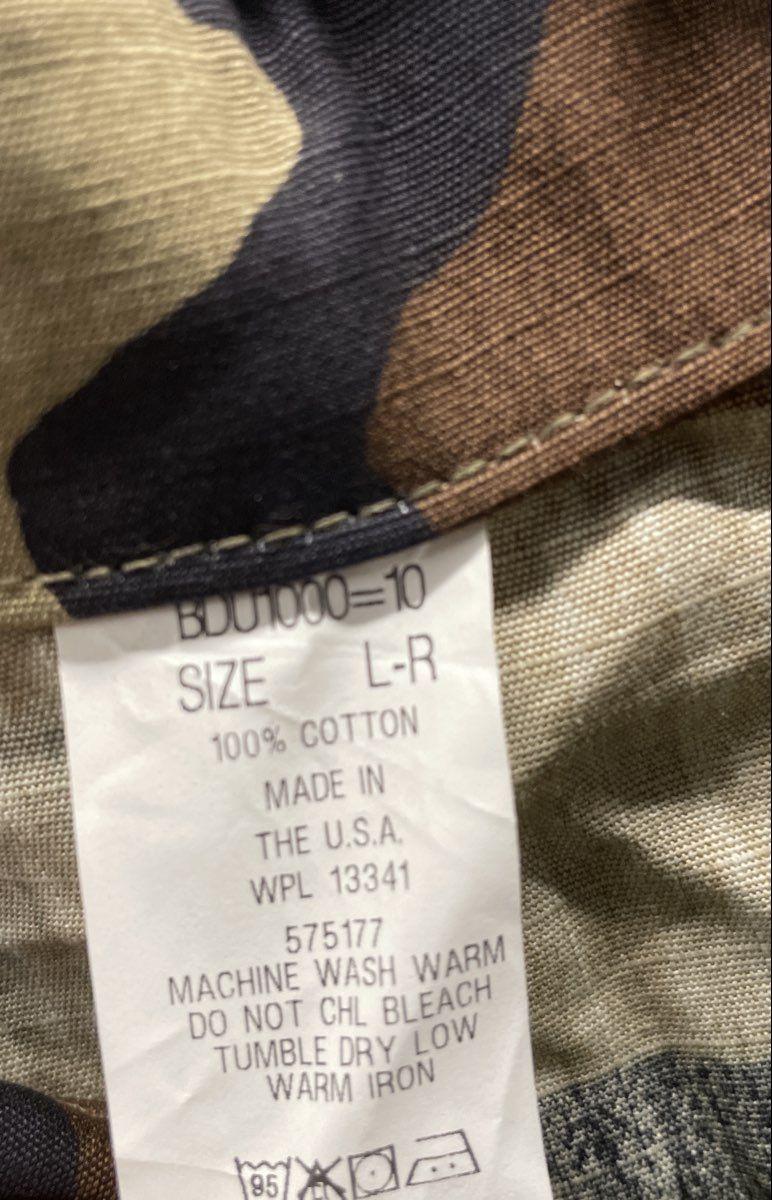 Lion Apparel Men's Woodland Camo BDU Field Jacket 100% Cotton Ripstop Sz L-R